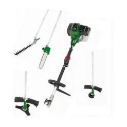 HELIOTRADE Kit 4 En 1 Tronçonneuse Débroussailleuse Taille Haie élagueuse Thermique