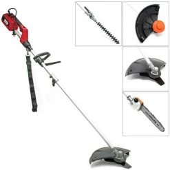 BIGB Outil De Jardin Multifonction 900 W - Débroussailleuse, Taille Haie, Tronconneuse