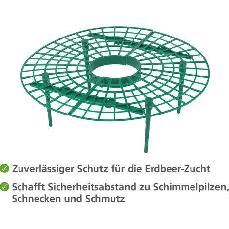 WENKO Support Fraisier, Support Jardinage Anti Limaces Et Escargots, Lot De 15, Plastique Résistant, Diamètre Réglable 31 à 40 Cm, Vert 2 WENKO Support Fraisier, Support Jardinage Anti Limaces Et Escargots, Lot De 15, Plastique Résistant, Diamètre Réglable 31 à 40 Cm, Vert – Image 2