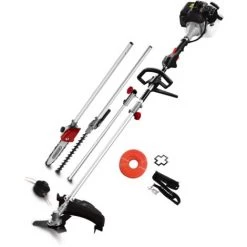 BIGB Pack Jardin 4 En 1 - Débroussailleuse, Taille Haie, Coupe Bordure, élagueuse, 33 Cm3
