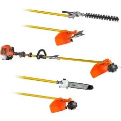 Outil de jardin motorisĂ© Soldes 37 Boudech Moster-620 Débroussailleuse Multifonction 5 En 1 Essence Thermique 62cc Taille-haie Pour Scie à Chaîne Certifié CE