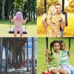 LITZEE Sangles Pour Hamacs D'extérieur, Longueur 150 Cm Avec Courroies De Suspension Pour Balançoires/ Protège Arbres, Capacité De Verrouillage Jusqu'à 550 Kg -Outil de jardin motorisé Soldes 26310634 5