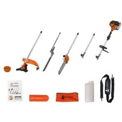 GT GARDEN Multifonction Thermique 4 En 1 : Tronçonneuse - Débroussailleuse - Taille-haies Et Rallonge -Outil de jardin motorisé Soldes 344541 5