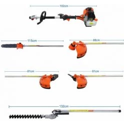 TODECO Outil De Jardinage Multifonction, Outils à Essence, Orange, 5 En 1, Cylindrée: 52 Cm3 - Orange -Outil de jardin motorisé Soldes 35074717 3