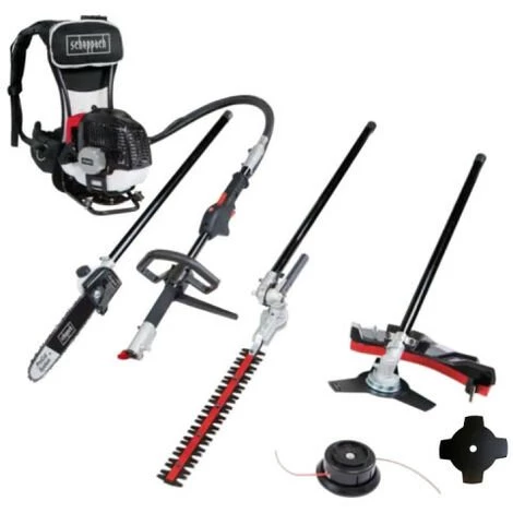 Pack SCHEPPACH Outil Multifonctions 4en1 52cc à Dos - MFH5300-4BP - Lame 4 Dents Pour Coupe-bordure 1 Pack SCHEPPACH Outil Multifonctions 4en1 52cc à Dos - MFH5300-4BP - Lame 4 Dents Pour Coupe-bordure