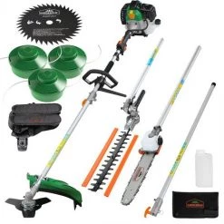 GARDEBRUK Débroussailleuse Thermique 2cv 5en1 Outil Jardinage Multifonction 2 Bobines