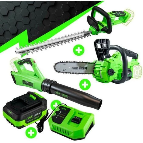 JBM PACK OUTILLAGE SANS FIL DE JARDIN - TAILLE HAIE SOUFFLEUR TRONCONNEUSE BATTERIE CHARGEUR 1 JBM PACK OUTILLAGE SANS FIL DE JARDIN - TAILLE HAIE SOUFFLEUR TRONCONNEUSE BATTERIE CHARGEUR