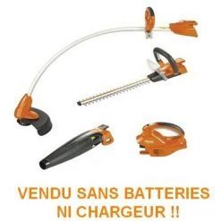 DESTOCKAGE - Pack 3 Outils De Jardin Flymo SANS BATTERIES NI CHARGEUR