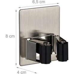 Relaxdays Supporte Appareils, Jeu De 2, Auto Collant, 3 Kg De Capacité, Maison Et Jardin, Acier , Balai, Argenté 9 Relaxdays Supporte Appareils, Jeu De 2, Auto Collant, 3 Kg De Capacité, Maison Et Jardin, Acier , Balai, Argenté -Outil de jardin motorisé Soldes 52203778 5