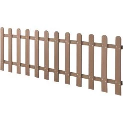 NOVA La Clôture De Jardin Clôturée Des Fleurs En WPC 200x60 Cm Avec 12 Lattes Différentes De Couleurs Couleur : Marron