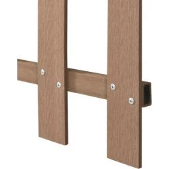 NOVA La Clôture De Jardin Clôturée Des Fleurs En WPC 200x60 Cm Avec 12 Lattes Différentes De Couleurs Couleur : Marron -Outil de jardin motorisé Soldes 58597400 3