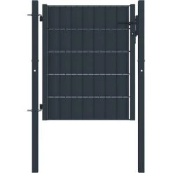 NOVA Porte En Acier Résistant Avec Clés Anthracites Différentes Tailles Taille : 100 X 81 Cm