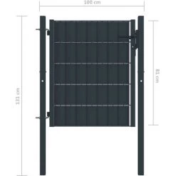 NOVA Porte En Acier Résistant Avec Clés Anthracites Différentes Tailles Taille : 100 X 81 Cm -Outil de jardin motorisé Soldes 59980536 4