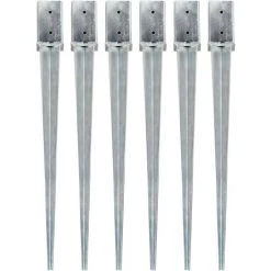 NOVA 8 X 8 X 91 Cm Terre D'argent En Acier Galvanisé Dans Différentes Quantités Des Modèles : 6 PCS