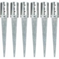 NOVA 8 X 61 Cm Terre D'argent En Acier Galvanisé Dans Différentes Quantités Des Modèles : 6 PCS