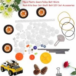JOORRT Ensemble D'engrenages, Kits De Support De Vis Sans Fin De Poulie,78pcs -Outil de jardin motorisé Soldes 60185916 5