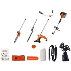 GT GARDEN Multifonction Thermique 4 En 1 Avec Guidon : Tronçonneuse - Débroussailleuse - Taille-haies -Outil de jardin motorisé Soldes 624489 5