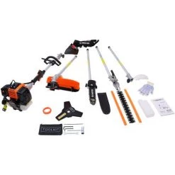CHESTERGARDEN Multifonctions Thermique 4 En 1 : Tronçonneuse-élagueuse, Taille-haie, Débroussailleuse, Rallonge - CHESTER