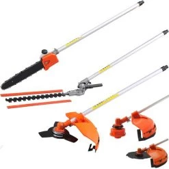 TODECO Outil De Jardinage Multifonction, Outils à Essence, Orange, 5 En 1, Cylindrée: 52 Cm³ - Orange -Outil de jardin motorisé Soldes 9300326 4