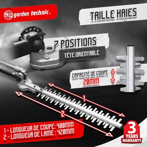 ELEM GARDEN TECHNIC Scie A Ebrancher - Taille Haies 1000W Oregon 3 ELEM GARDEN TECHNIC Scie A Ebrancher - Taille Haies 1000W Oregon – Image 3